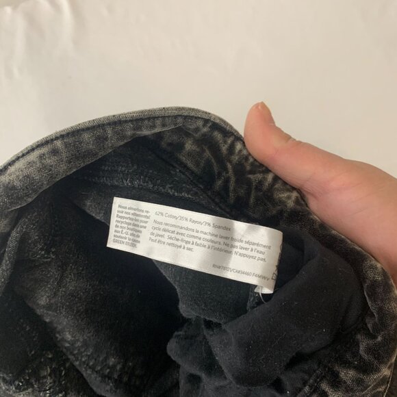 Eileen Fisher Women's Velvet Acid Wash Slim Fit Jeans Charcoal Black Size 18 - Picture 4 of 6